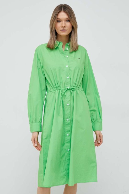 zielony Tommy Hilfiger sukienka bawełniana Damski