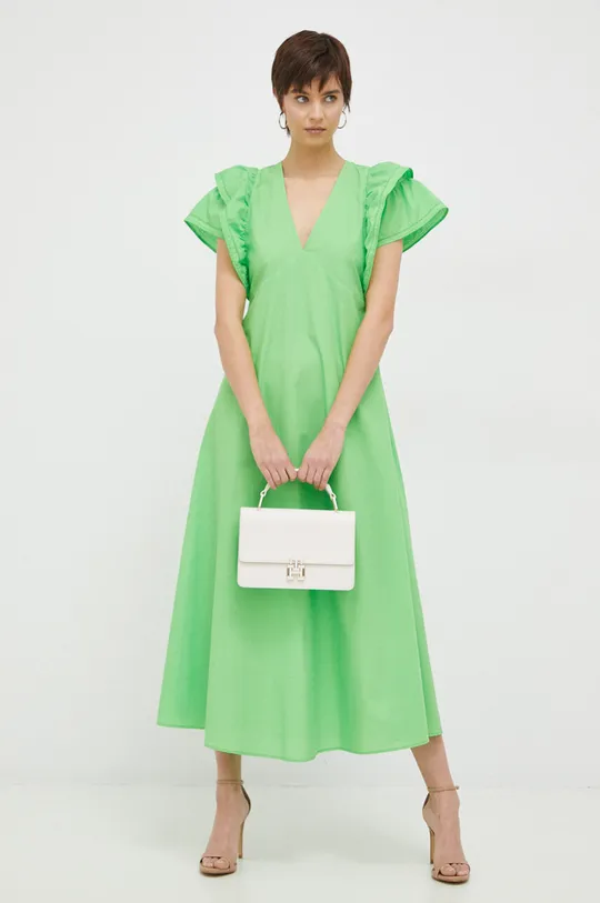 zelená Bavlněné šaty Tommy Hilfiger Dámský