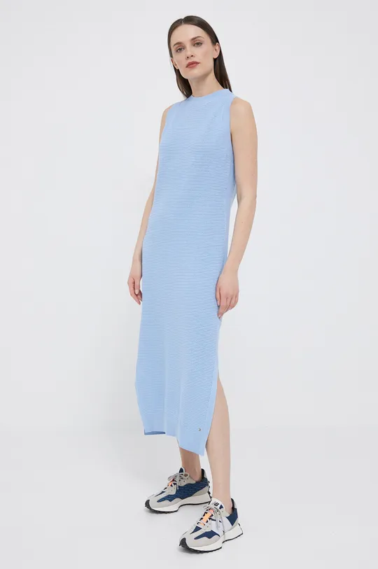 μπλε Φόρεμα από λινό μείγμα Tommy Hilfiger Γυναικεία