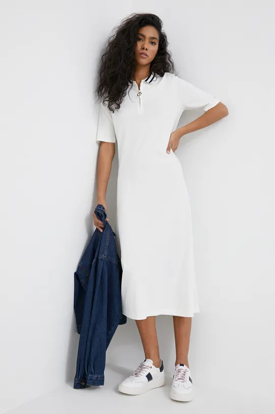 λευκό Φόρεμα Tommy Hilfiger Γυναικεία