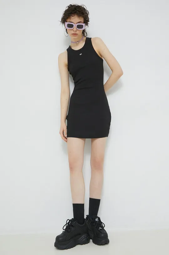 μαύρο Φόρεμα Tommy Jeans Γυναικεία