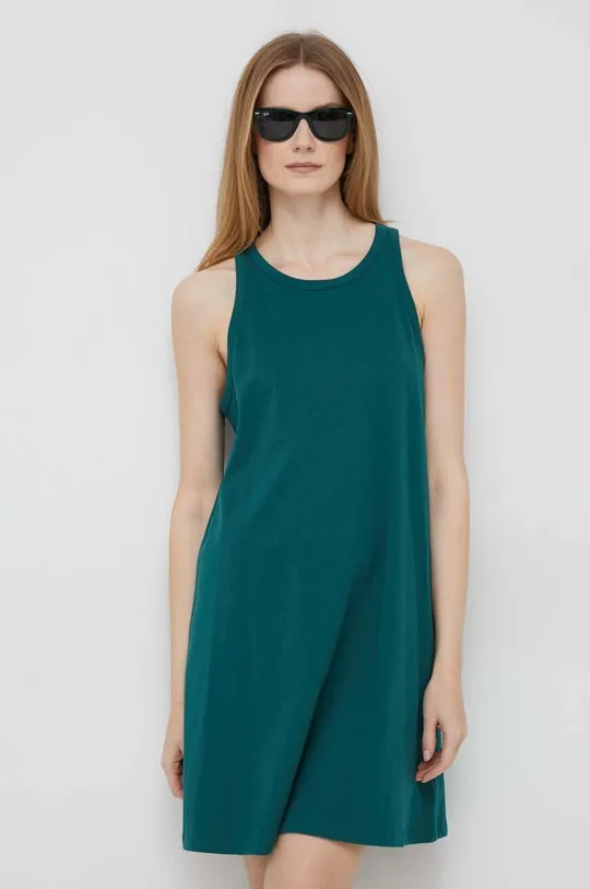 GAP sukienka bawełniana stalowy zielony