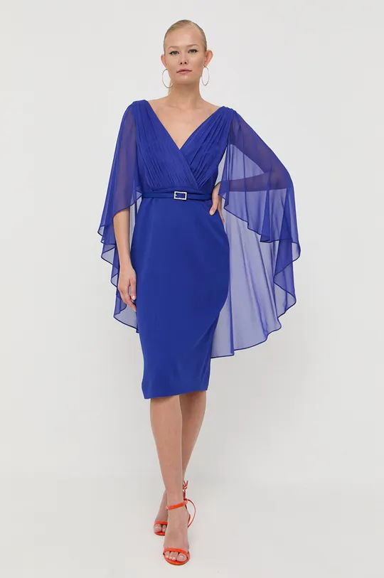 plava Svilena haljina Luisa Spagnoli Ženski