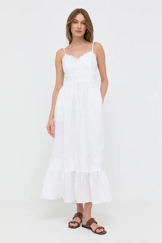 Льняное платье Luisa Spagnoli белый