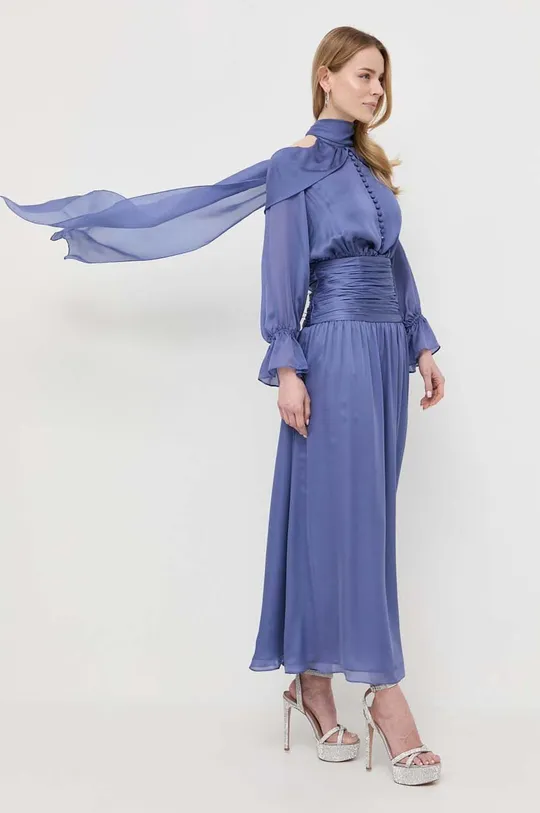 темно-синій Шовкова сукня Luisa Spagnoli Жіночий