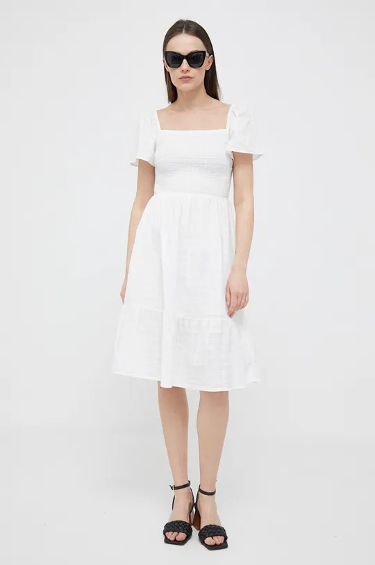 Pamučna haljina GAP bijela