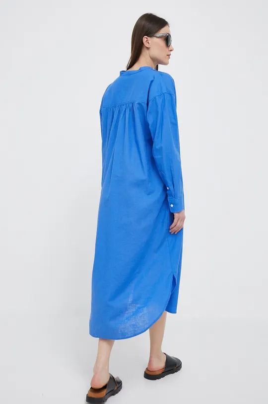 Odzież GAP sukienka lniana 594754.01BELLEBLU niebieski