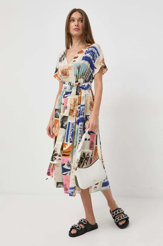 πολύχρωμο Μεταξωτό φόρεμα Weekend Max Mara Γυναικεία
