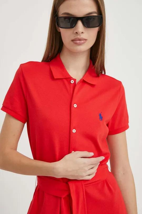 czerwony Polo Ralph Lauren sukienka