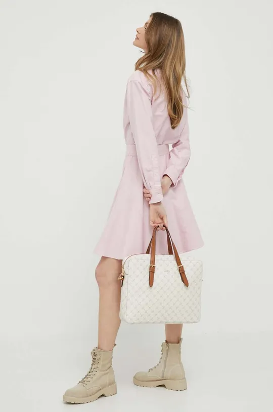 rózsaszín Polo Ralph Lauren pamut ruha
