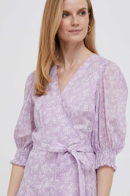 фиолетовой Хлопковое платье Polo Ralph Lauren