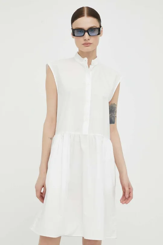 λευκό Βαμβακερό φόρεμα Marc O'Polo DENIM Γυναικεία