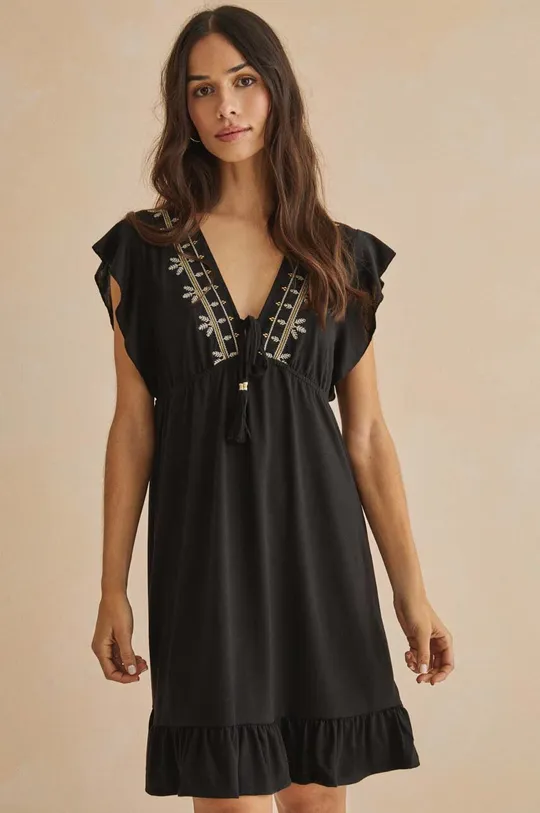 Φόρεμα women'secret EASY FIT μαύρο