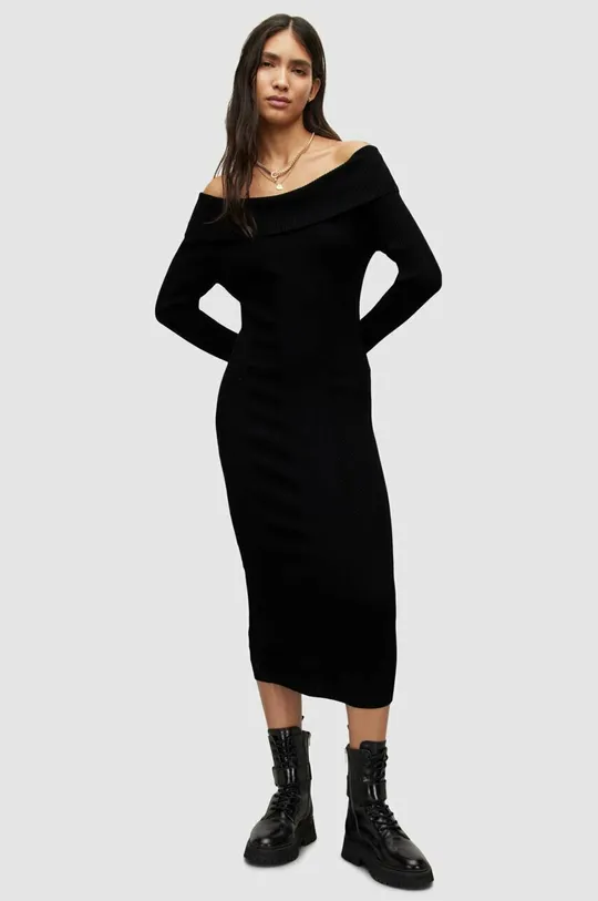 μαύρο Φόρεμα AllSaints Γυναικεία