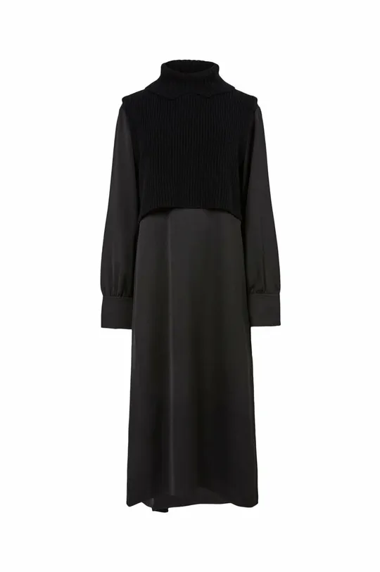 μαύρο Φόρεμα με μείγμα κασμίρι AllSaints