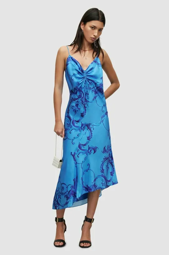 Платье AllSaints  Основной материал: 65% Ecovero, 35% Шелк Подкладка: 100% Переработанный полиэстер