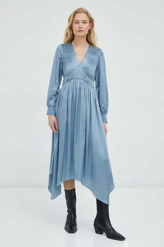 niebieski AllSaints sukienka ESTELLE DRESS Damski