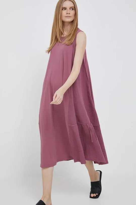 Сукня з домішкою льону Deha фіолетовий