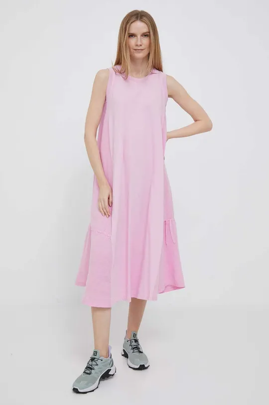 Сукня з домішкою льону Deha рожевий