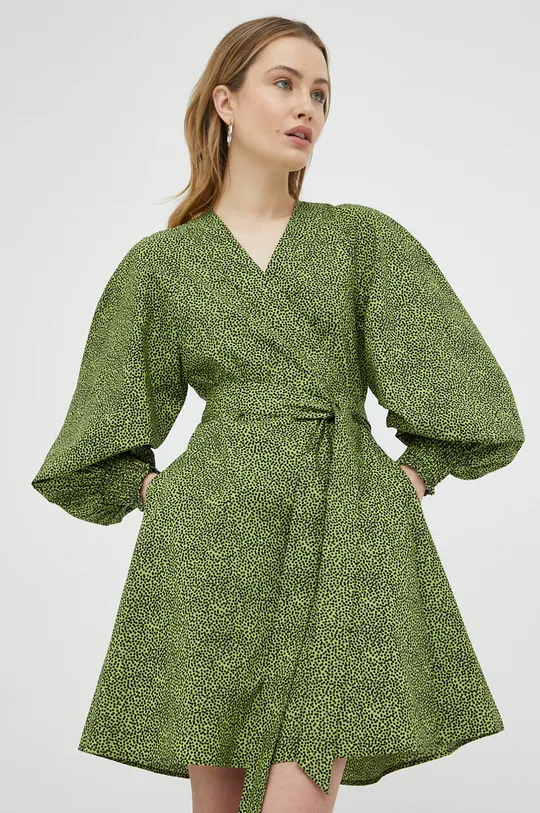 zelena Bombažna obleka Gestuz Calliope Ženski