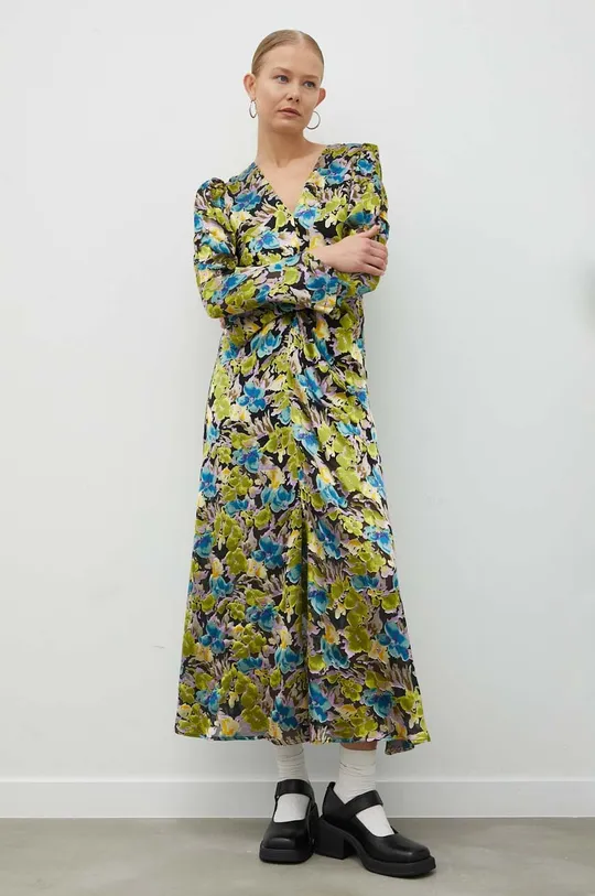 барвистий Сукня з домішкою шовку Gestuz Floria Жіночий
