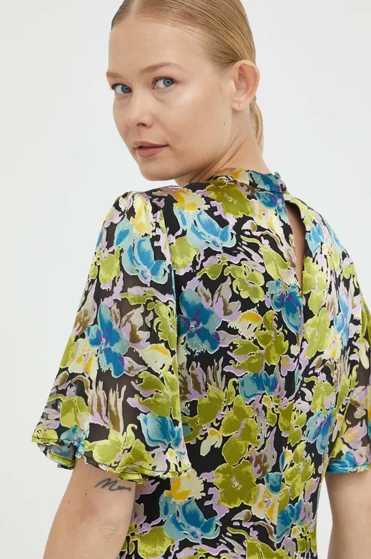 többszínű Gestuz selyemkeverékes ruha Floria