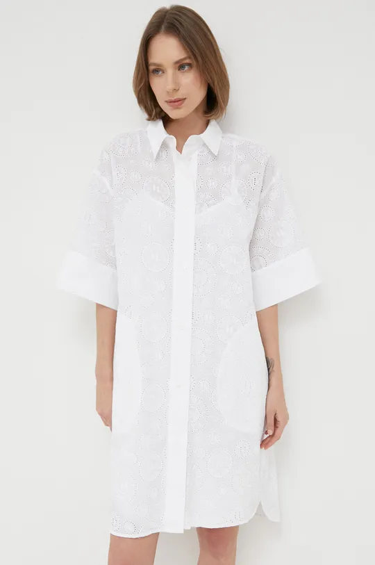 bílá Bavlněné šaty Karl Lagerfeld Dámský