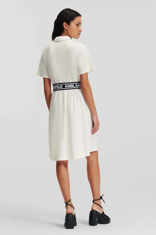 Pamučna haljina Karl Lagerfeld  100% Organski pamuk