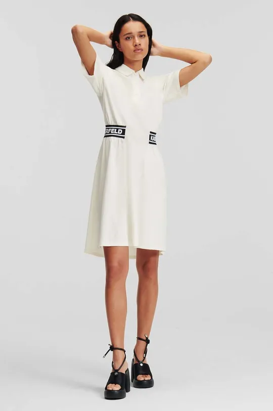 Pamučna haljina Karl Lagerfeld Ženski