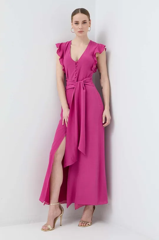 ροζ Μεταξωτό φόρεμα Patrizia Pepe Γυναικεία