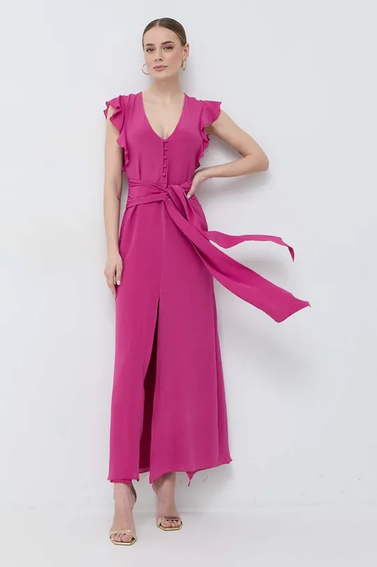 Svilena haljina Patrizia Pepe roza