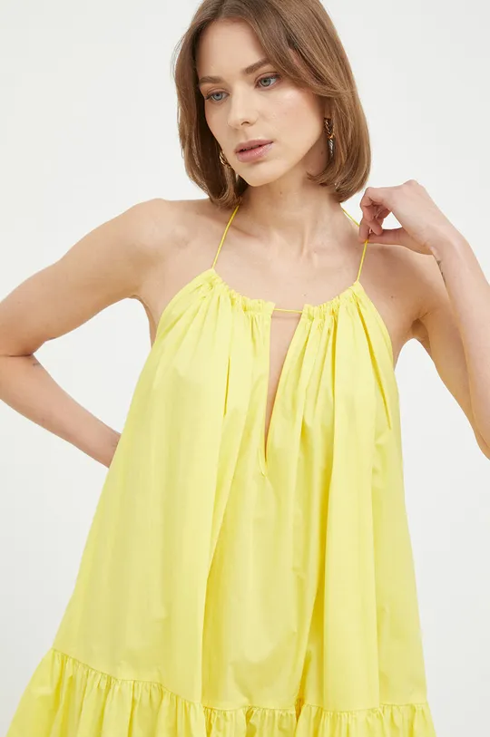 κίτρινο Βαμβακερό φόρεμα Patrizia Pepe