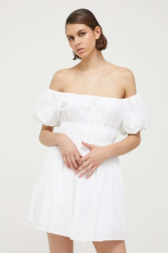 λευκό Βαμβακερό φόρεμα Hollister Co. Γυναικεία