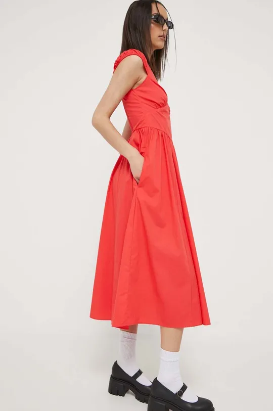 Φόρεμα Abercrombie & Fitch κόκκινο