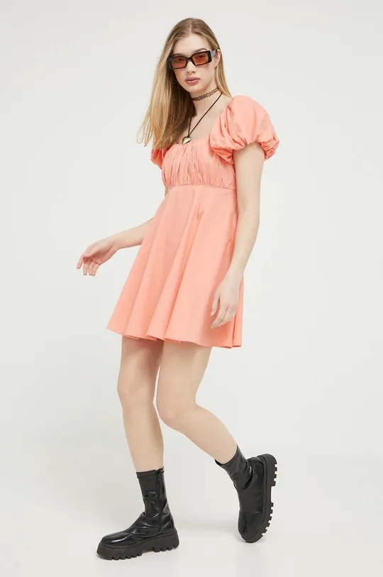 Φόρεμα Abercrombie & Fitch πορτοκαλί