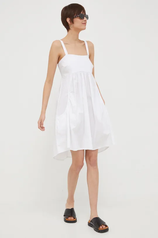 Βαμβακερό φόρεμα Artigli λευκό