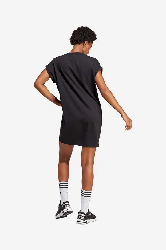 Хлопковое платье adidas Originals чёрный