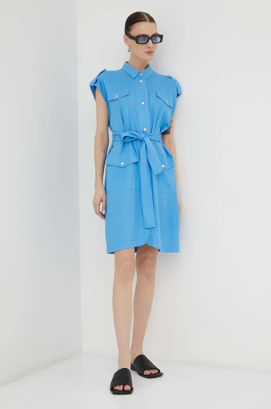 μπλε Φόρεμα από λινό μείγμα Bruuns Bazaar Γυναικεία