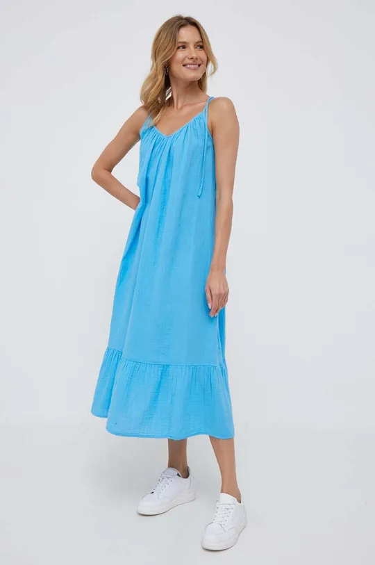 Βαμβακερό φόρεμα GAP μπλε