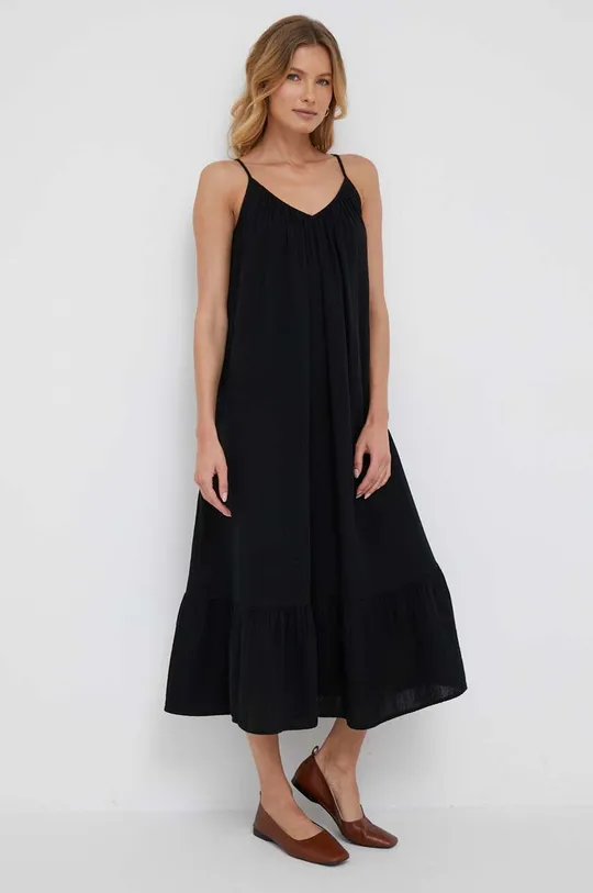 μαύρο Βαμβακερό φόρεμα GAP Γυναικεία