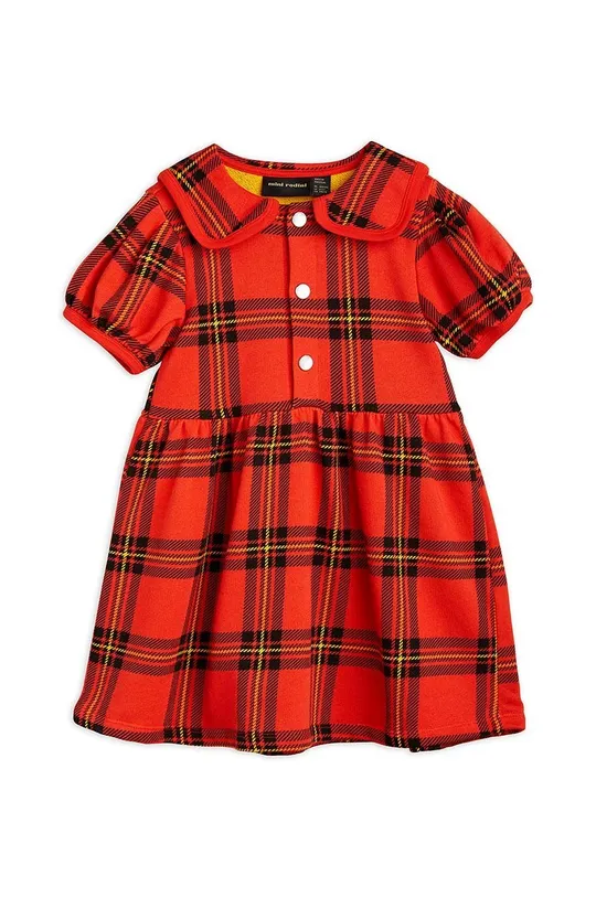 crvena Dječja pamučna haljina Mini Rodini Za djevojčice