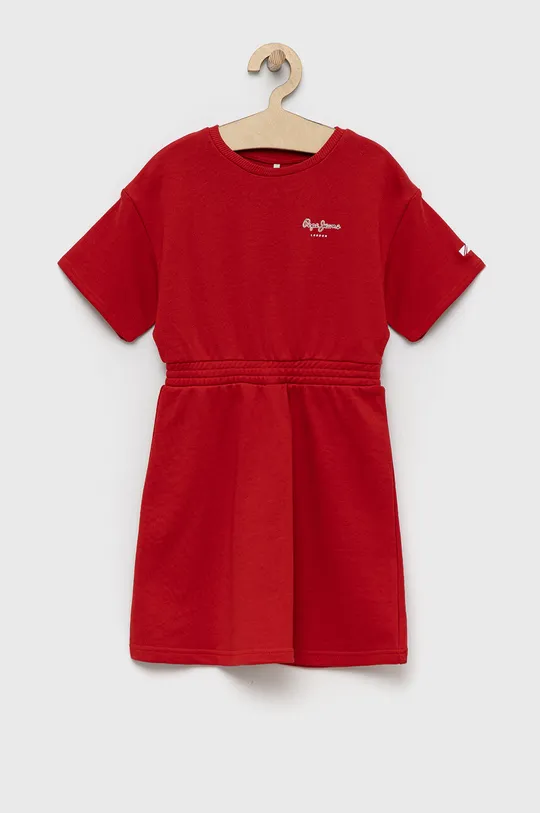 červená Dievčenské bavlnené šaty Pepe Jeans PJL GJ Non-denim Dievčenský