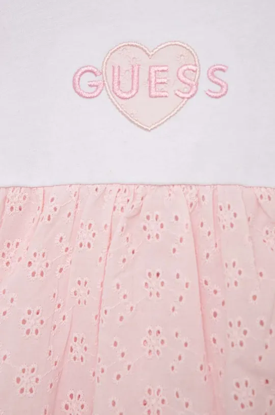 Φόρεμα μωρού Guess  Υλικό 1: 100% Βαμβάκι Υλικό 2: 95% Βαμβάκι, 5% Σπαντέξ