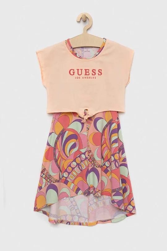 narančasta Dječja haljina Guess Za djevojčice