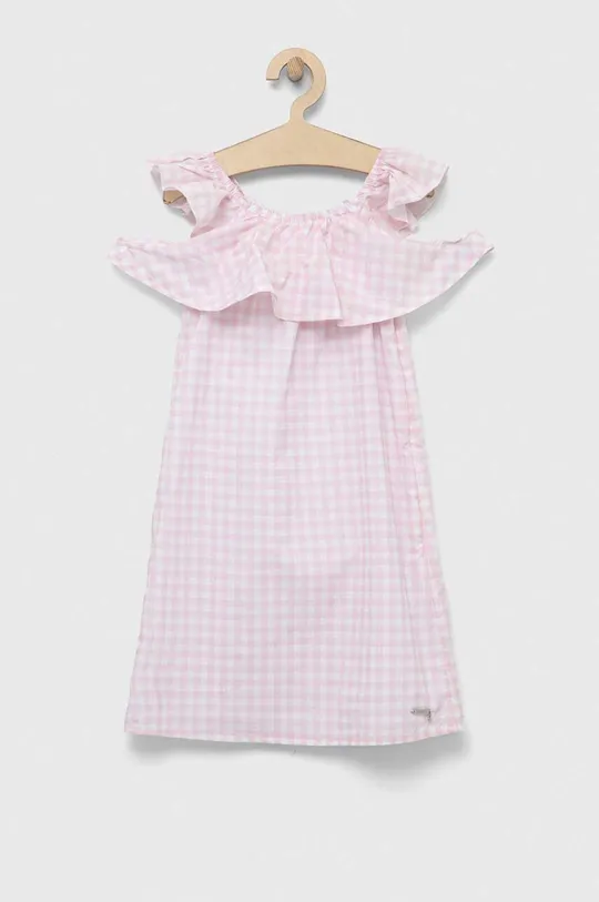 ροζ Παιδικό βαμβακερό φόρεμα Guess Για κορίτσια