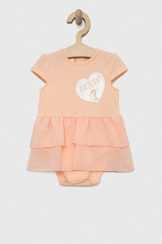 oranžna Obleka za dojenčka Guess Dekliški