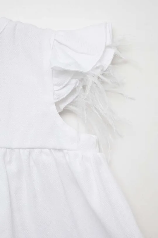 bela Otroška bombažna obleka Jamiks