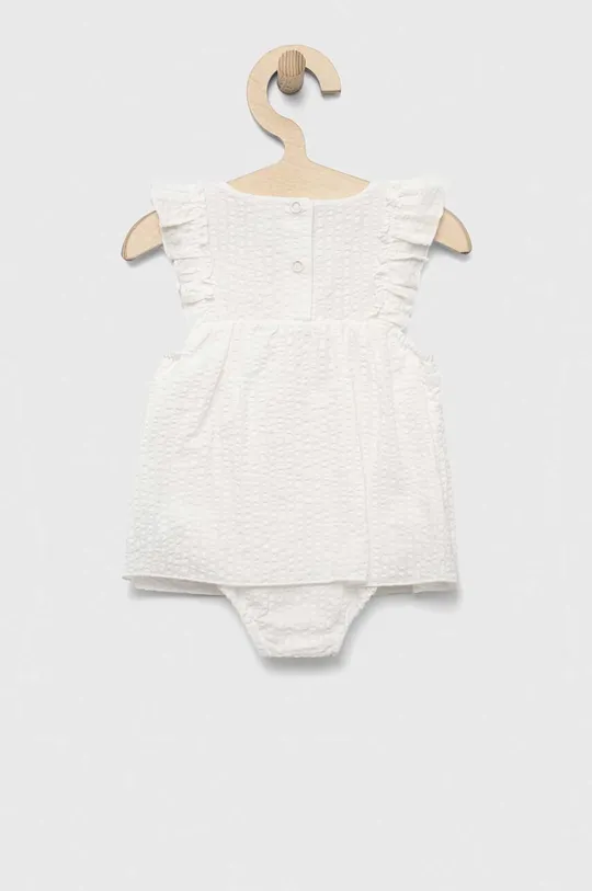 Jamiks vestito in cotone neonata bianco