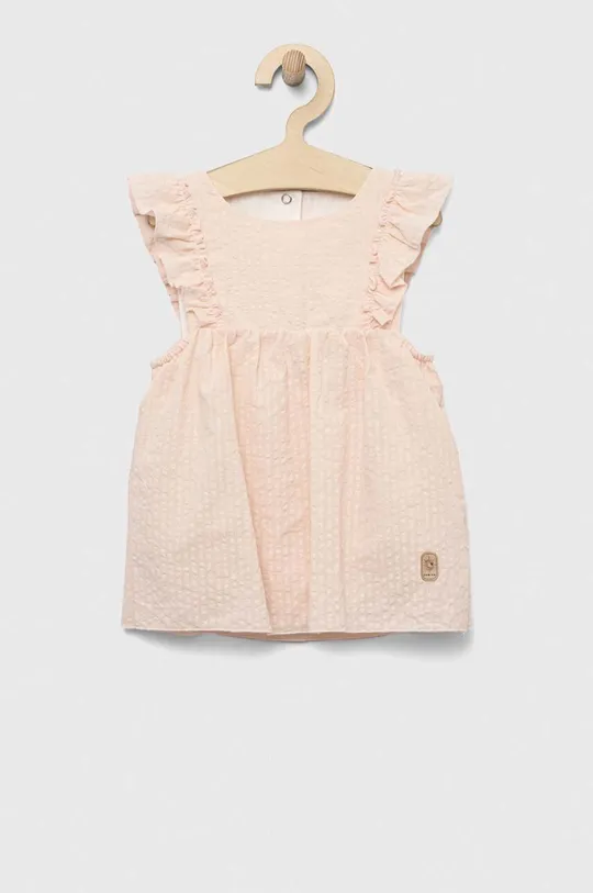 Pamučna haljina za bebe Jamiks narančasta