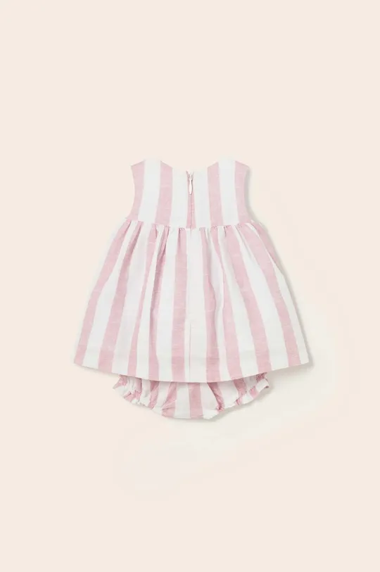 Detské bavlnené šaty Mayoral Newborn ružová